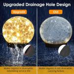SyouHome Solar Garden Lights Outdoor Waterproof, 6 Pack LEDs Cracked Glass Ball Light, Ground Landscape Garden Decor, Solar Globe Decorative for Pathway/Patio/Lawn/Yard, 3.9"