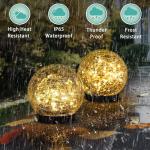 SyouHome Solar Garden Lights Outdoor Waterproof, 6 Pack LEDs Cracked Glass Ball Light, Ground Landscape Garden Decor, Solar Globe Decorative for Pathway/Patio/Lawn/Yard, 3.9"