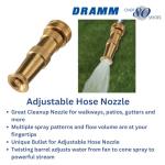 Dramm 12380 Heavy-Duty Brass Adjustable Hose Nozzle