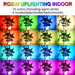 AOAXL 5W RGBW Landscape Lights, 16 Color Changing Spotlight 110V 120V Outdoor Landscape Lighting with Remote for Yard Garden Pathway(2 Pack with Base and Stake)