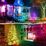 AOAXL 5W RGBW Landscape Lights, 16 Color Changing Spotlight 110V 120V Outdoor Landscape Lighting with Remote for Yard Garden Pathway(2 Pack with Base and Stake)