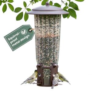 Squirrel-Proof Large Wild Bird Feeder - 4LB Capacity