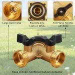 Heavy Duty Brass 2-Way Garden Hose Splitter