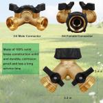 Heavy Duty Brass 2-Way Garden Hose Splitter