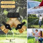 Heavy Duty Brass 2-Way Garden Hose Splitter