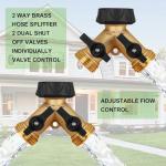Heavy Duty Brass 2-Way Garden Hose Splitter