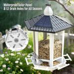 Birdream 2 Pack Solar Bird Feeders for Outdoors Hanging, Assembly Required, 1-Min Easy Setup, Wild Seed Feeders for Cardinals Chickadees and Finches