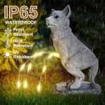 VOFSTAND Garden Statues Dog Statue with Solar LED Light, Ideal Gifts for Friends or Family's Birthday, Outdoor Decorations for Yard