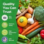 PLANTMEW 30 Heirloom Vegetable Seeds for Planting, 12,000+ Garden Seeds - Non-GMO Vegetable, Herb, Fruit Seeds - Survival Seed Vault with Tomato, Basil, Lettuce, Bean, Pepper, Squash and More