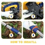 Cordless Electric Tiller for Dewalt 20V Battery