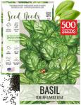 Seed Needs Italian Large Leaf Basil Seeds for Planting - Non-GMO, Heirloom & Untreated - Organically Grow an Indoor or Outdoor Home Grown Herb Garden (1 Pack)