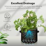 5-Pack Heavy-Duty Nonwoven Grow Bags with Handles