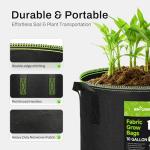 5-Pack Heavy-Duty Nonwoven Grow Bags with Handles