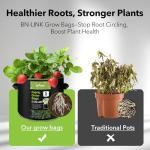 5-Pack Heavy-Duty Nonwoven Grow Bags with Handles