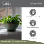 Rosie 10" Weathered Copper Planter - Premiere Collection