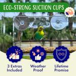 Suction Cup Window Bird Feeder with Seed Tray