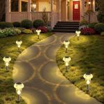 Benany Solar Lights Outdoor, 8 Pack Mushroom Lights Outside Waterproof, Solar Powered LED Lighting for Garden, Yard, Landscape, Path, Pathway, Lawn, Walkway, Driveway, Backyard Decor (Warm White)