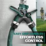 2WAYZ Hose Splitter 2 Way Heavy Duty - Outdoor Faucet and Garden Hose Splitter - Durable Water Spigot Splitter Y Adapter - All-Metal Water Hose Connector with Shut-Off Valve - 4 x 4 x 1.5 Inches