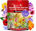 85,000 Wildflower Seeds, 35 Varietiey Wild Flowers Bulk Flower Seeds, Mix of Annual and Perennial Bulk Packet Seeds for Planting, Perennial Wild Flower Seeds, Semillas de Flores Hermosas
