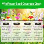85,000 Wildflower Seeds, 35 Varietiey Wild Flowers Bulk Flower Seeds, Mix of Annual and Perennial Bulk Packet Seeds for Planting, Perennial Wild Flower Seeds, Semillas de Flores Hermosas