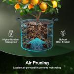 VIVOSUN 5-Pack 20 Gallon Plant Grow Bags, Heavy Duty Thickened Nonwoven Fabric Pots with Handles