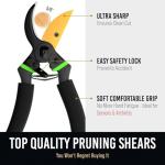 Titanium Bypass Pruning Shears - Heavy Duty Garden Tool