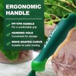 Owlett Hand Weed Puller Tool, 5-in-1 Multipurpose Garden Trowel with Soft Handle, Weeding Tool with Serrated Edges Measuring Scale for Easy Weeder Removal, Planting, Transplanting, Digging, Cutting