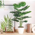 28" Artificial Monstera Plant in White Pot