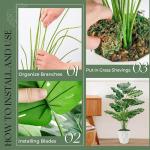 28" Artificial Monstera Plant in White Pot