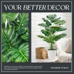 28" Artificial Monstera Plant in White Pot