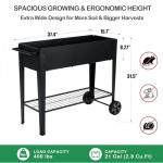 FOYUEE Raised Planter Box with Legs Outdoor Elevated Garden Bed On Wheels for Vegetables Flower Herb Patio