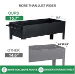 FOYUEE Raised Planter Box with Legs Outdoor Elevated Garden Bed On Wheels for Vegetables Flower Herb Patio