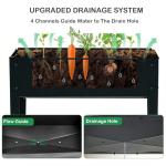 FOYUEE Raised Planter Box with Legs Outdoor Elevated Garden Bed On Wheels for Vegetables Flower Herb Patio