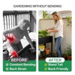 FOYUEE Raised Planter Box with Legs Outdoor Elevated Garden Bed On Wheels for Vegetables Flower Herb Patio