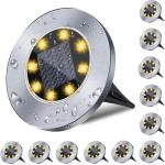 Rayolon Waterproof Solar Garden Ground Lights (12 Pack)