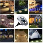 Rayolon Waterproof Solar Garden Ground Lights (12 Pack)