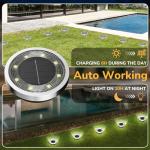 INCX Solar Ground Lights,16 Pack Solar Lights Outdoor Waterproof, Solar Garden Lights Landscape Lighting for Patio Pathway Lawn Yard Deck Driveway Walkway, Cold White