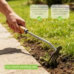 3 Pack Hand Weeder Tool, Manual Weeding Trowel, Crevice Weeder, Stainless Steel Crack Digger, Paver Moss Removal, L-Shaped Gardening Crack Sickle for Lawn Edging and Driveway Maintenance