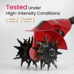 Brushless Tiller Cultivator Compatible with Milwaukee 18V Battery(Tool Only), 8.9In Tilling Width and 7.1In Depth Cordless Electric Garden Tiller, Battery Powered Rototiller for Lawn/Gardening