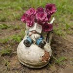 DDLUZQual Cute Planter Pot Suitable for Indoor and Outdoor, Small gnome Resin Succulent Plant Flower pots, Decorative Fun Flower pots with Drainage Holes, Ideal Home and Garden Decoration Gifts