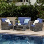 Wisteria Lane 4-Piece Wicker Patio Furniture Set
