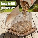 IWNTWY Bird Feeder, Heavy Duty Metal Bird Feeders for Outdoor Hanging, Wild Birdfeeder with Buckle for Garden Yard Outside Backyard, 3.5LB Large Capacity