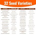 32 Vegetable and Fruit Seed Survival Kit