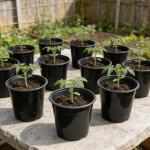 Niiiice 32-Pack 1.5 Gallon Nursery Pots, Thickened Soft Seed Starting Container for Indoor Outdoor Plants,Seedlings, Vegetables, Succulents and Cuttings (Black)