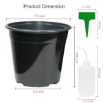 Niiiice 32-Pack 1.5 Gallon Nursery Pots, Thickened Soft Seed Starting Container for Indoor Outdoor Plants,Seedlings, Vegetables, Succulents and Cuttings (Black)