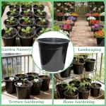 Niiiice 32-Pack 1.5 Gallon Nursery Pots, Thickened Soft Seed Starting Container for Indoor Outdoor Plants,Seedlings, Vegetables, Succulents and Cuttings (Black)