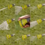 Watering Wand - The Relaxed Gardener 15" Garden Hose Nozzle Sprayer 8 Adjustable Spray Patterns and Thumb Control Shut Off Valve