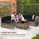 8-Piece Outdoor Wicker Patio Sectional Set