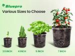 Bluepro 30 Packs 6.7/5/4 Inch Reinforced Clear Nursery Pots with Drainage Hole, Transparent Variety Pack Plastic Plant Pot Seedling Planter for Vegetable Propagation, Root Cutting, Seed Starting