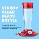 Ruby Hummingbird Feeder with 4 Feeding Stations